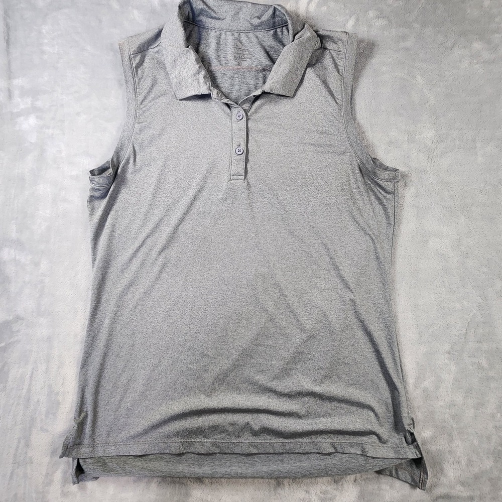 Women's Sleeveless Polo Shirt - Grey